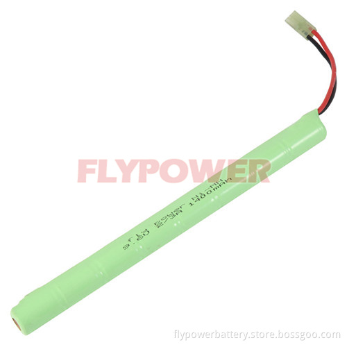 9.6V 2/3A1400mAh Ni-MH High Power Rechargeable Battery Pack Airsoft Gun L Style (8S of FH-2/3A1400P)
